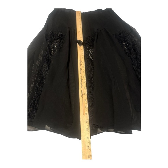 Odille Black Lace Pleated Dark Romantic Whimsigoth Skirt Size 8 RD1 - Picture 6 of 6